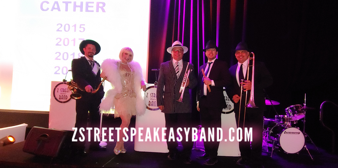 Gatsby Band, 20s Bands Lakewood Ranch, Jazz Band, Speakeasy Band, and Swing Band ​in Lakewood Ranch, Florida.