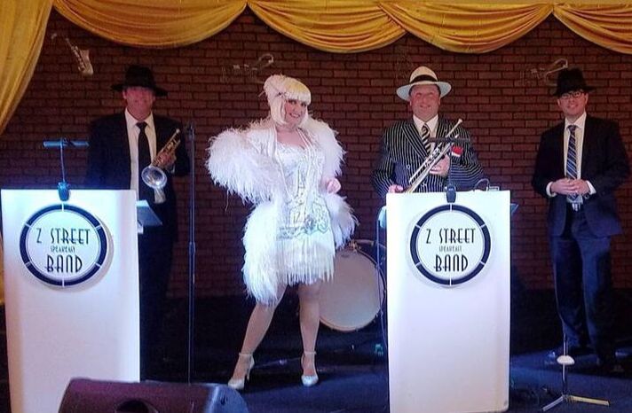 Z Street Speakeasy Band Ft. Lauderdale, Florida. The premier Gatsby Band, 20s Band, Jazz Band, and Swing Band.